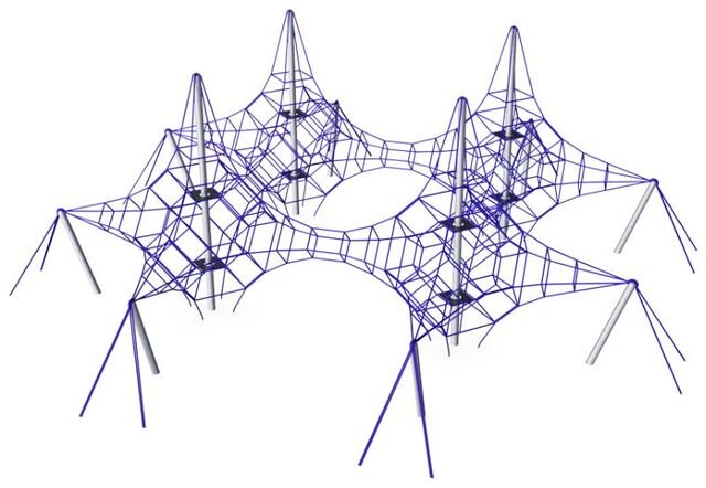 4-мачтовая восьмиугольная сеть фото 3